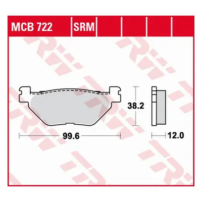 Brzdové destičky TRW LUCAS MCB722 (KH319) (TRW LUCAS ZF brzdové destičky KH319 organické YAMAHA 