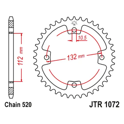 JT Sprockets rozeta JTR1072.38 (448538) (Zadní ozubené kolo JT Sprockets JTR1072.38)