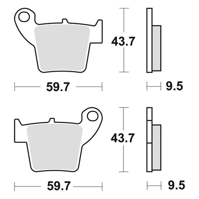 TRW ZF brzdové destičky KH346 sintrované OFFROAD HONDA CRF 250 04-, CRF 450 02-, zadní (TRW ZF b