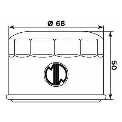 Olejový filtr MIW/MEIWA Y4011 (268147) (05-13, HF147, 50) (MIW/MEIWA olejový filtr OEM 00128045,