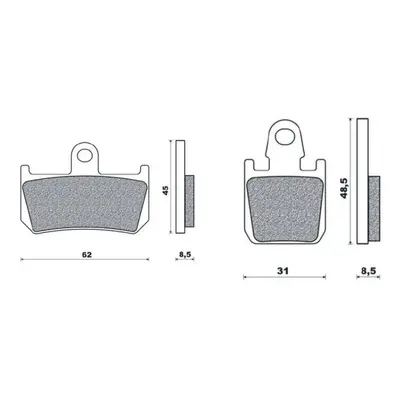 Brzdové destičky BRENTA BR4118 (BRENTA brzdové destičky KH442/4 sintrované barva zlatá YAMAHA (F