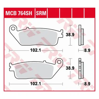 Brzdové destičky TRW LUCAS MCB764SH (KH142) (TRW LUCAS ZF brzdové destičky KH142 sintrované STRE