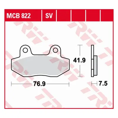 Brzdové destičky TRW LUCAS MCB822SV (KH086) (TRW LUCAS ZF brzdové destičky KH086 sintrované STRE