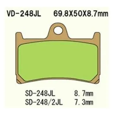 Brzdové destičky VESRAH VD-248JL (VESRAH brzdové destičky KH252 / KH380 sintrované barva zlatá Y