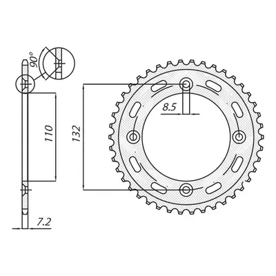 Rozeta SUNSTAR SUN1-2481-49 (JTR895.49, 448649JT) (SUNSTAR rozeta 4486 49 (JTR895.49) (448649JT)