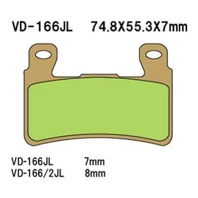 Brzdové destičky VESRAH VD-166JL (VESRAH brzdové destičky KH265 / KH296 sintrované barva zlatá H