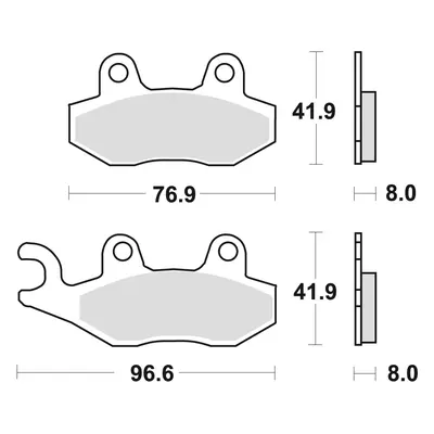 Brzdové destičky TRW LUCAS MCB582SI (KH135) (TRW LUCAS brzdové destičky KH135 KH214 sintrované O