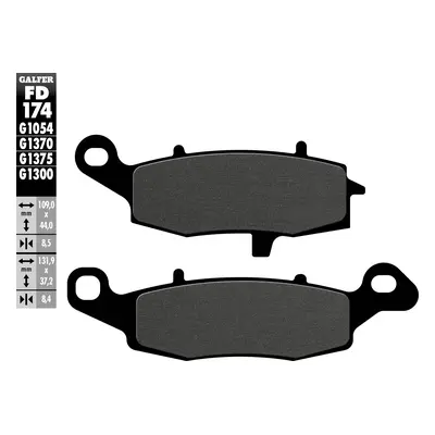 Brzdové destičky Galfer FD174G1054 (KH229) (GALFER brzdové destičky KH229 polokovové)