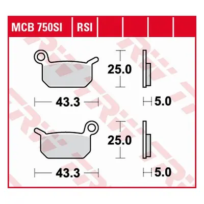 Brzdové destičky TRW LUCAS MCB750SI (KH325) (TRW LUCAS brzdové destičky KH325 sintrované OFFROAD