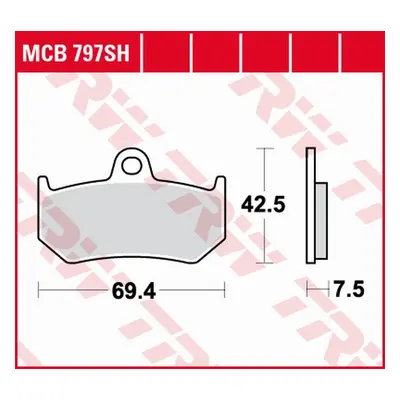 TRW ZF brzdové destičky KH320 sintrované STREET MV AUGUSTA F4 BRUTALE/strada/SPR 750 00-05, F3 8