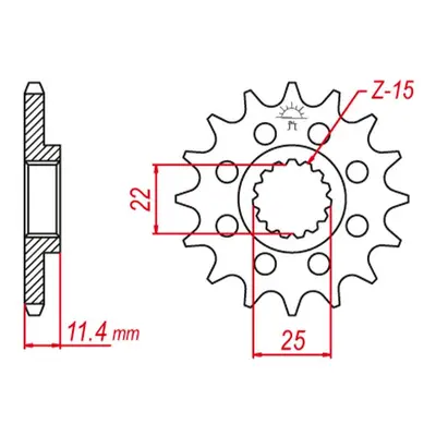 Ozubené kolo přední GROSSKOPF 125217G (JTF1902.17) (GROSSKOPF ozubené kolo přední 1252 17 (JTF19