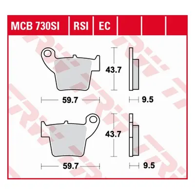 TRW ZF brzdové destičky KH346 organické HONDA CR 125 / 250 02-07, CRF 450 02-17, zadní (TRW ZF b