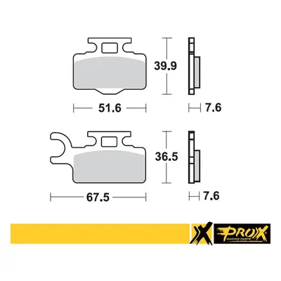 Brzdové destičky PROX 37.107202 (PROX brzdové destičky KH302 KAWASAKI KX 65 00-20, SUZUKI RM 65 