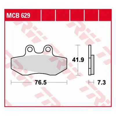 Brzdové destičky TRW LUCAS MCB629 (KH256) (TRW LUCAS ZF brzdové destičky KH256 organické APRILIA