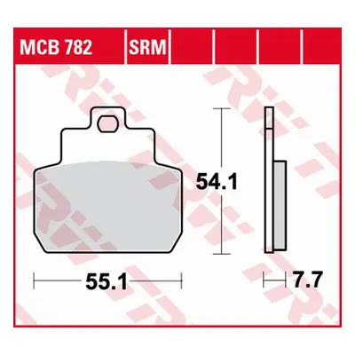 Brzdové destičky TRW LUCAS MCB782 (KH425) (TRW LUCAS ZF brzdové destičky KH425 organické PIAGGIO