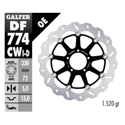 Brzdový kotouč přední GALFER DF774CWD (GALFER brzdový kotouč přední DUCATI 1098 07-08; 1198S/R 0