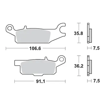 Brzdové destičky MOTO-MASTER 096011 (MOTO-MASTER brzdové destičky KH443 SINTER METAL 11 (sinterp