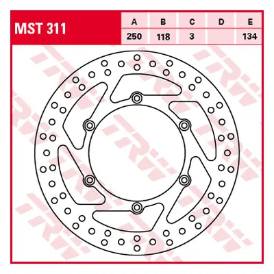 Brzdový kotouč TRW LUCAS přední MST311 (TRW LUCAS brzdový kotouč přední SUZUKI RM 125 / 250 89-1