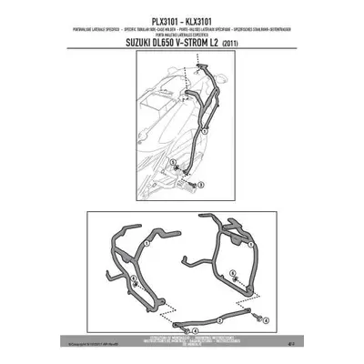 Boční nosič kufru KAPPA KLX3101 (KAPPA boční nosič kufru MONOKEY SIDE SUZUKI DL 650 V-STROM (11-