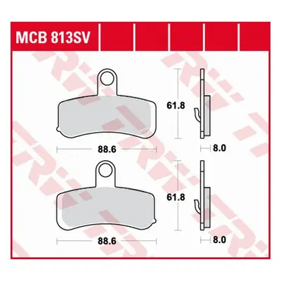 Brzdové destičky TRW LUCAS MCB813SV (KH457) (TRW LUCAS brzdové destičky KH457 sintrované STREET 