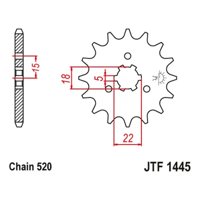 Ozubené kolo přední JT SPROCKETS JTF1445.14 (42314JT) (JT ozubené kolo přední 423 14 (42314JT))