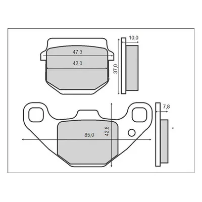 BRENTA brzdové destičky KH083/2 (organické) (BR3075) (BRENTA brzdové destičky KH083/2 (organické