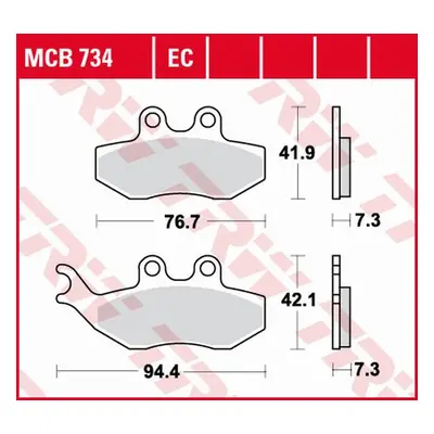 TRW ZF brzdové destičky KH194 organické APRILIA SX 50 14-, YAMAHA DT 50 04-08, TZR 50 03-20, XT 