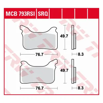 Brzdové destičky DELTA BRAKING MCB793TRQ (TRW LUCAS brzdové destičky KH405 KTM SUPERMOTO SMR 450