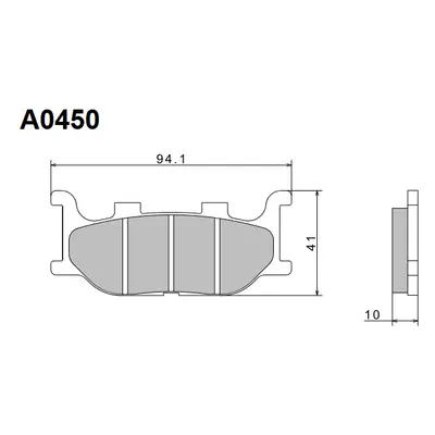 Brzdové destičky NISSIN A0450 (NISSIN brzdové destičky KH199 PREMIUM SEMI-METALLIC (sintrované 