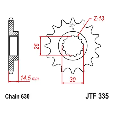 Ozubené kolo přední JT SPROCKETS JTF335.15 (33515JT) (JT ozubené kolo přední 335 15 (33515JT))