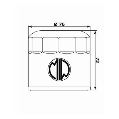 Olejový filtr MIW/MEIWA D6001 (268153) (HF153, 50) (MIW/MEIWA olejový filtr OEM 090549960, 44440