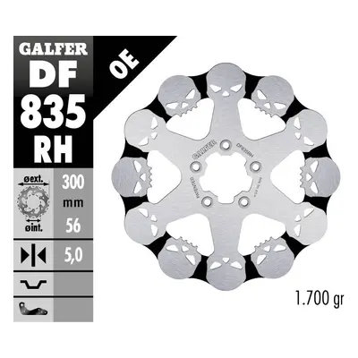 Brzdový kotouč přední GALFER DF835RH (GALFER brzdový kotouč přední HARLEY-DAVIDSON (300X56X5) SK