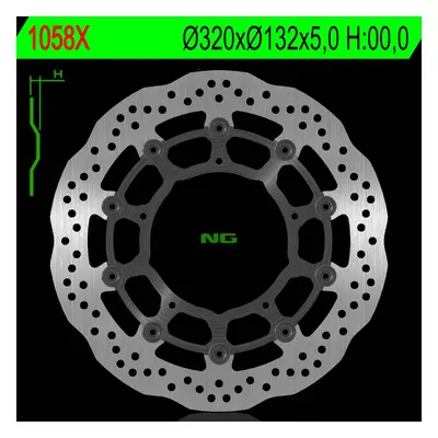 Brzdový kotouč přední NG NG1058X (NG brzdový kotouč přední YAMAHA YZF R1 04-06 / 15-16, FZ1 06-1