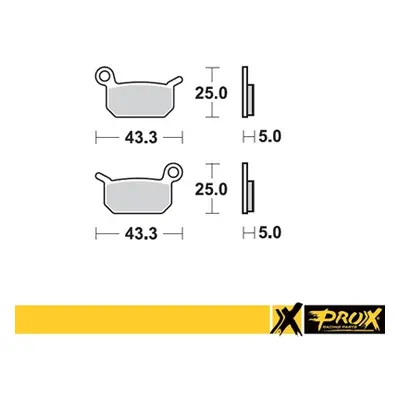 Brzdové destičky PROX 37.106302 (PROX brzdové destičky KH325 KTM SX 50 přední / zadní, SX 65 zad