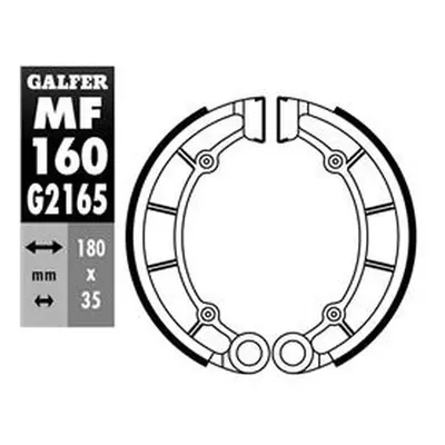 Brzdové čelisti - pakny zadní GALFER MF160G2165 (GALFER brzdové čelisti - pakny zadní KAWASAKI K