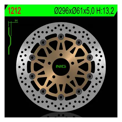 Brzdový kotouč NG Brakes NG1212 (NG brzdový kotouč přední KAWASAKI ZX9R 98-99 (296X61X5mm) (5X10