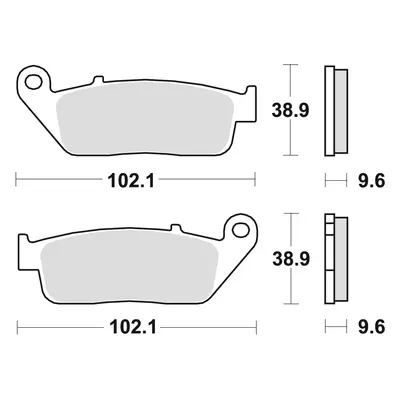 TRW ZF brzdové destičky KH142 KH226 organické HONDA VFR 750 88-97, CBR 1000F 89-92, GL 1500 F6C 