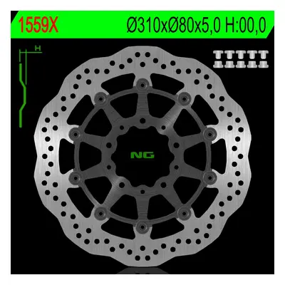 Brzdový kotouč NG Brakes NG1559X (NG brzdový kotouč přední KAWASAKI Z 1000 ABS 15-17, Z 1000 15-