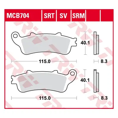 Brzdové destičky TRW LUCAS MCB704SRT (KH281) (TRW LUCAS ZF brzdové destičky KH281 sintrované ROA