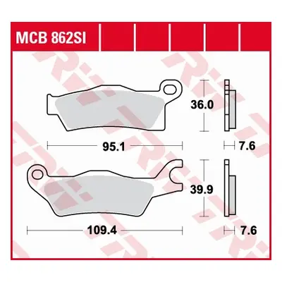 Brzdové destičky TRW LUCAS MCB862SI (KH618) (TRW ZF brzdové destičky KH618 sintrované sintrované