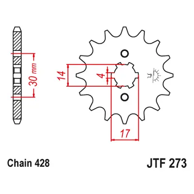 JT Sprockets ozubené kolo JTF273.15 (216615JT) (Přední ozubené kolo JT Sprockets JTF273.15)