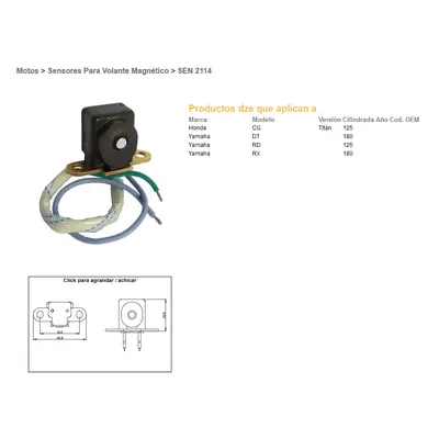 DZE snímač otáček HONDA CG 125 TITAN, YAMAHA RD 125 - nahrazuje 2114-01 (DZE snímač otáček HONDA
