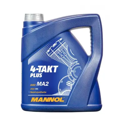 MANNOL motorový olej 4T PLUS 10W40 4L (API SL, JASO MA/MA2) polosyntetické (7202) (4) (MANNOL mo