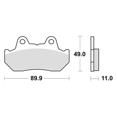 Brzdové destičky TRW LUCAS MCB512 (KH69/3) (TRW ZF brzdové destičky KH69/3 organické HONDA CBR 6