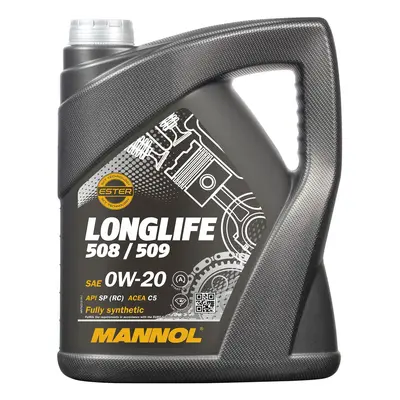 MANNOL motorový olej automobilový 0W20 LONGLIFE 508/509 5 litrů (7722) (syntetický) (MANNOL moto