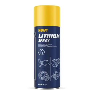 MANNOL LITHIUM SPRAY lithiové mazivo ve spreji 400 ML (9881) (12) (MANNOL LITHIUM SPRAY lithiové