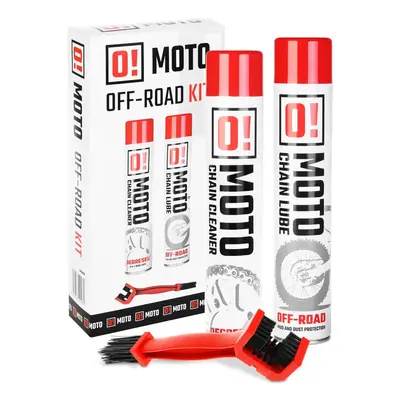 OMOTO sada na čištění a mazání řetězu OFF ROAD O! CHAIN CARE AND PROTECTION 2+1 sada s kartáč (2