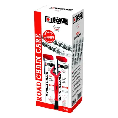 IPONE ROAD CHAIN CARE sada na čištění a mazání řetězu (2 X 750ML) s kartáčkem (CARELINE) (AKC) (