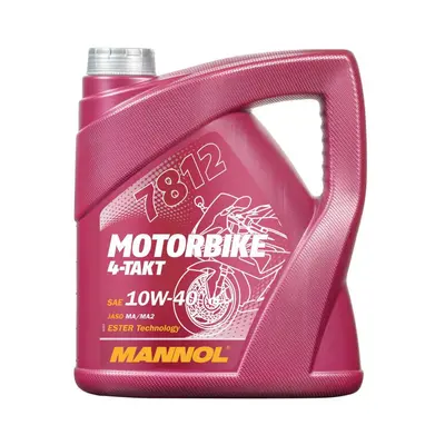 MANNOL motorový olej 4T MOTORBIKE 10W40 4L ESTER + MA2 syntetic (7812) (API SN) (MANNOL motorový