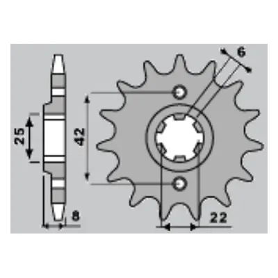 PBR ozubené kolo 281 14 18NC (JTF281.14) (Přední ozubené kolo PBR 281 14 18NC)